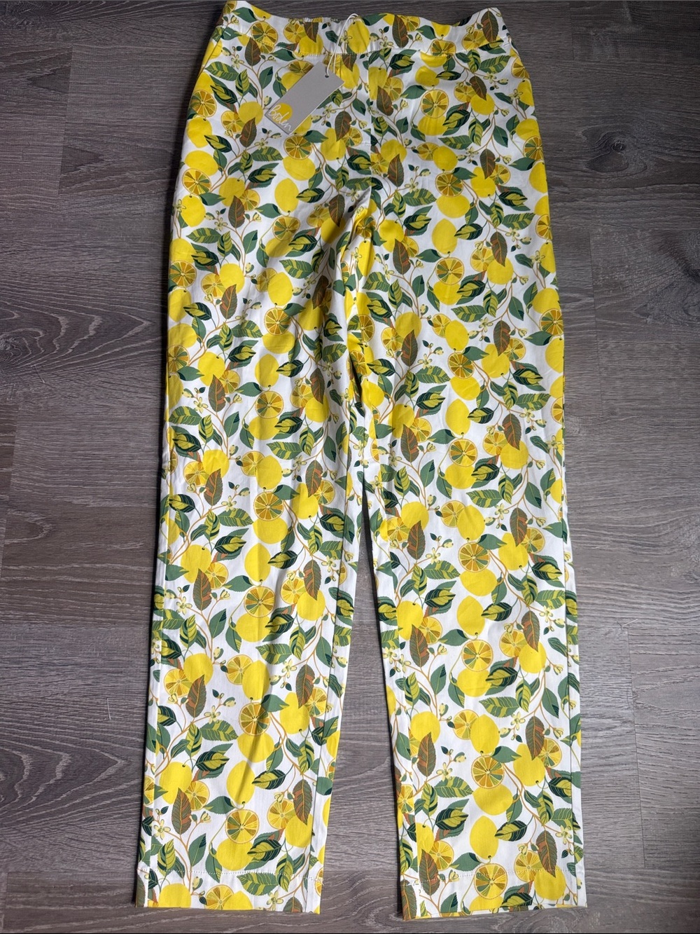 NEW Boden Danby Pull On Trouser Pants in Lemon Tree Print | US 2R - Picture 2 of 6